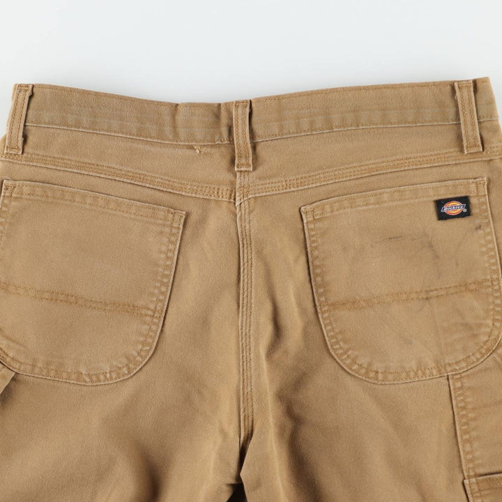 Dickies FLEX REGULAR Duck Canvas Painter Shorts (Men's W34 equivalent) cotton brown type Vintage Second Hand