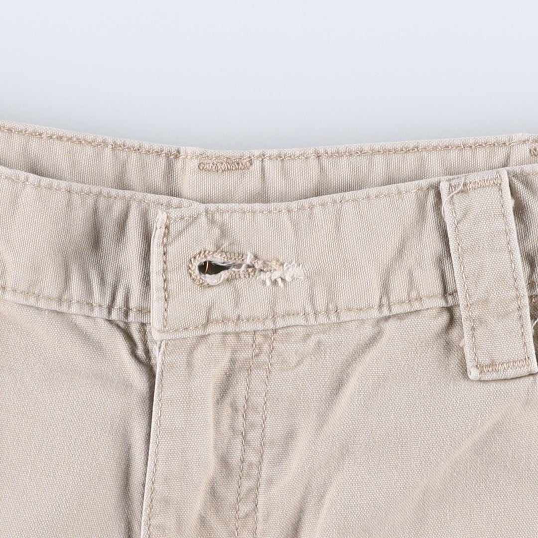 Carhartt Loose Fit Duck Canvas Painter Shorts (Men's W34 equivalent) cotton Beige type Vintage Second Hand