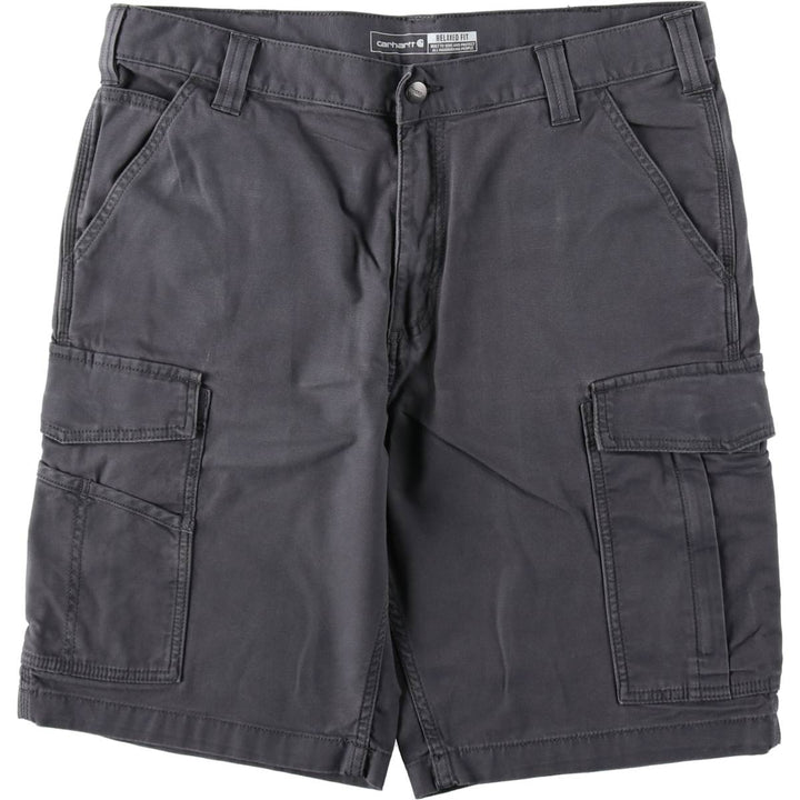 Carhartt Relaxed Fit Duck Cargo Shorts, Men's, W36 unclear Charcoal Vintage Second Hand