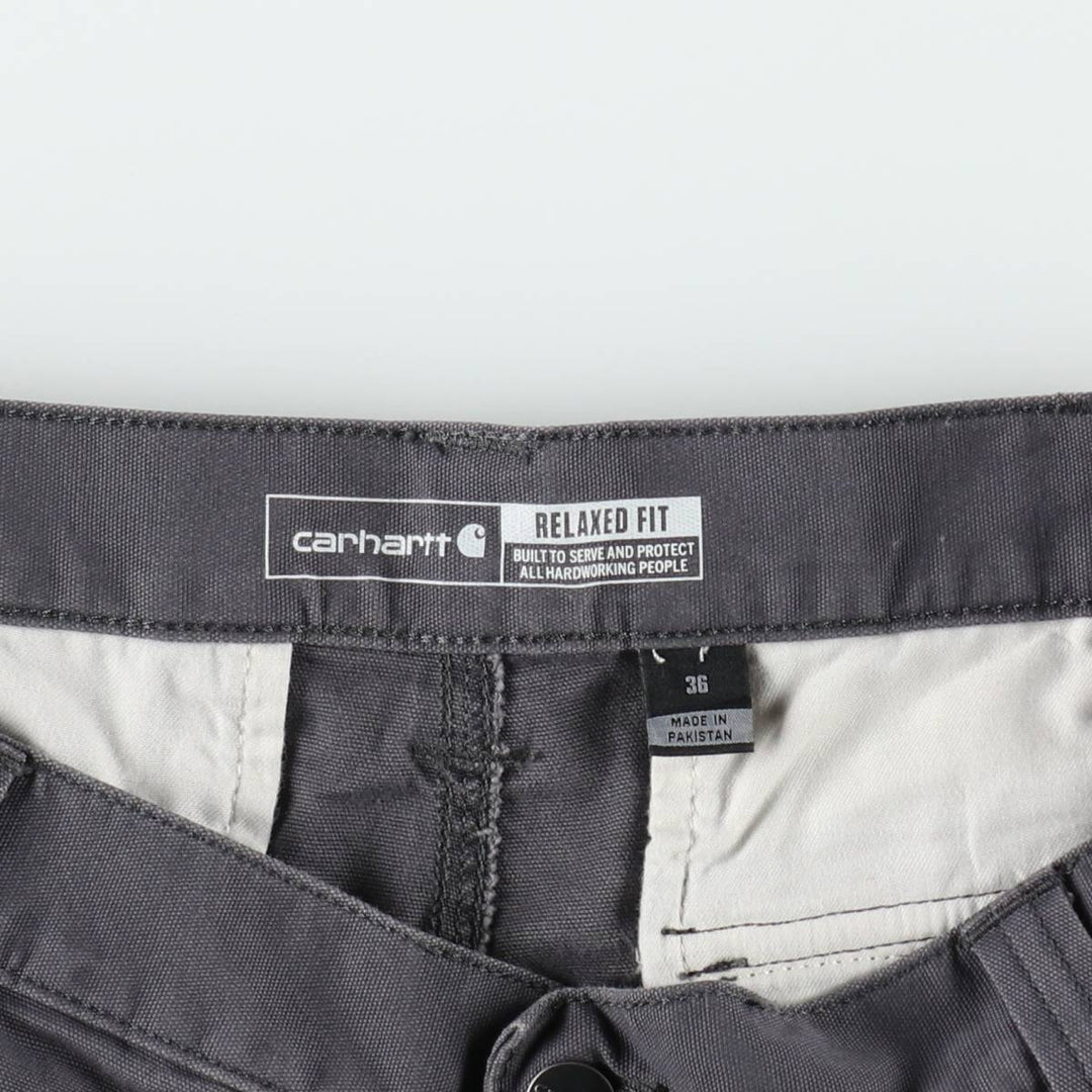 Carhartt Relaxed Fit Duck Cargo Shorts, Men's, W36 unclear Charcoal Vintage Second Hand