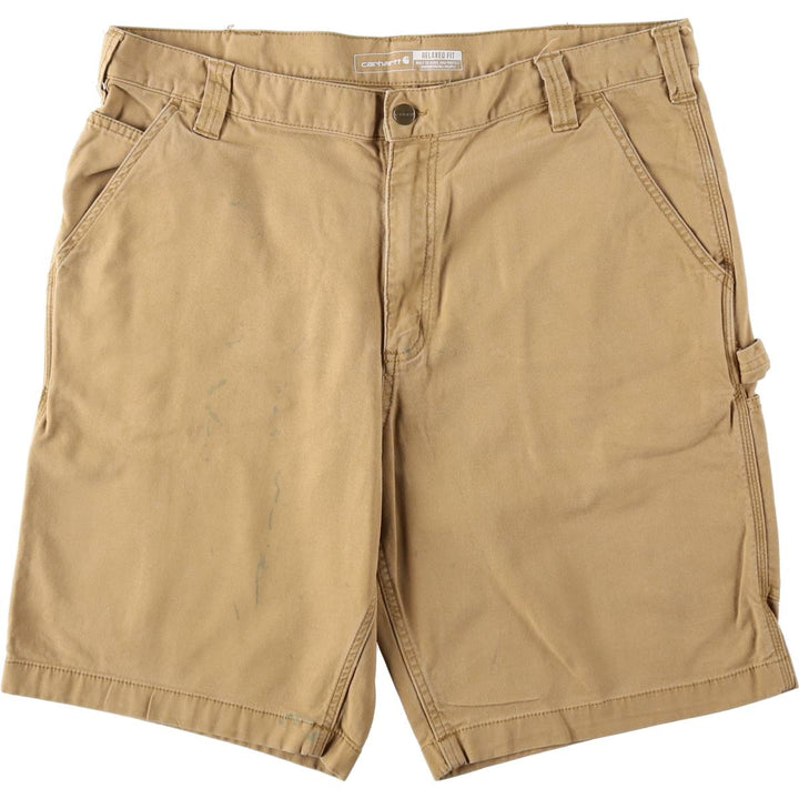 Carhartt Relaxed Fit Duck Canvas Painter Shorts (Men's W38 equivalent) cotton Beige type Vintage Second Hand