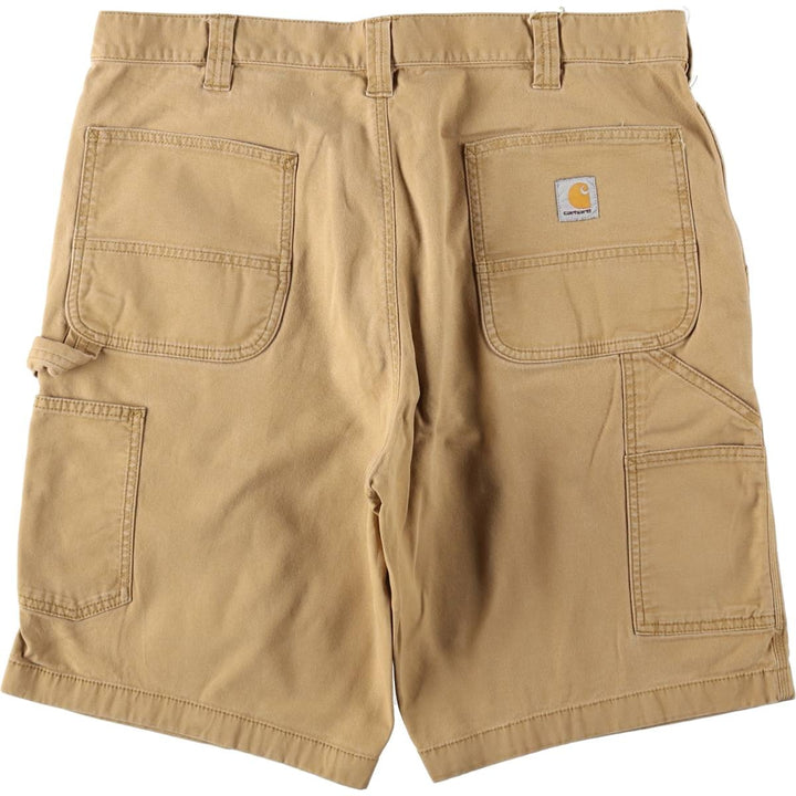Carhartt Relaxed Fit Duck Canvas Painter Shorts (Men's W38 equivalent) cotton Beige type Vintage Second Hand