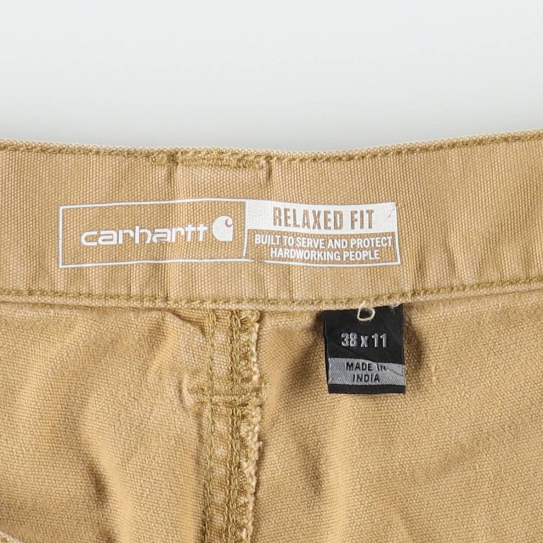 Carhartt Relaxed Fit Duck Canvas Painter Shorts (Men's W38 equivalent) cotton Beige type Vintage Second Hand