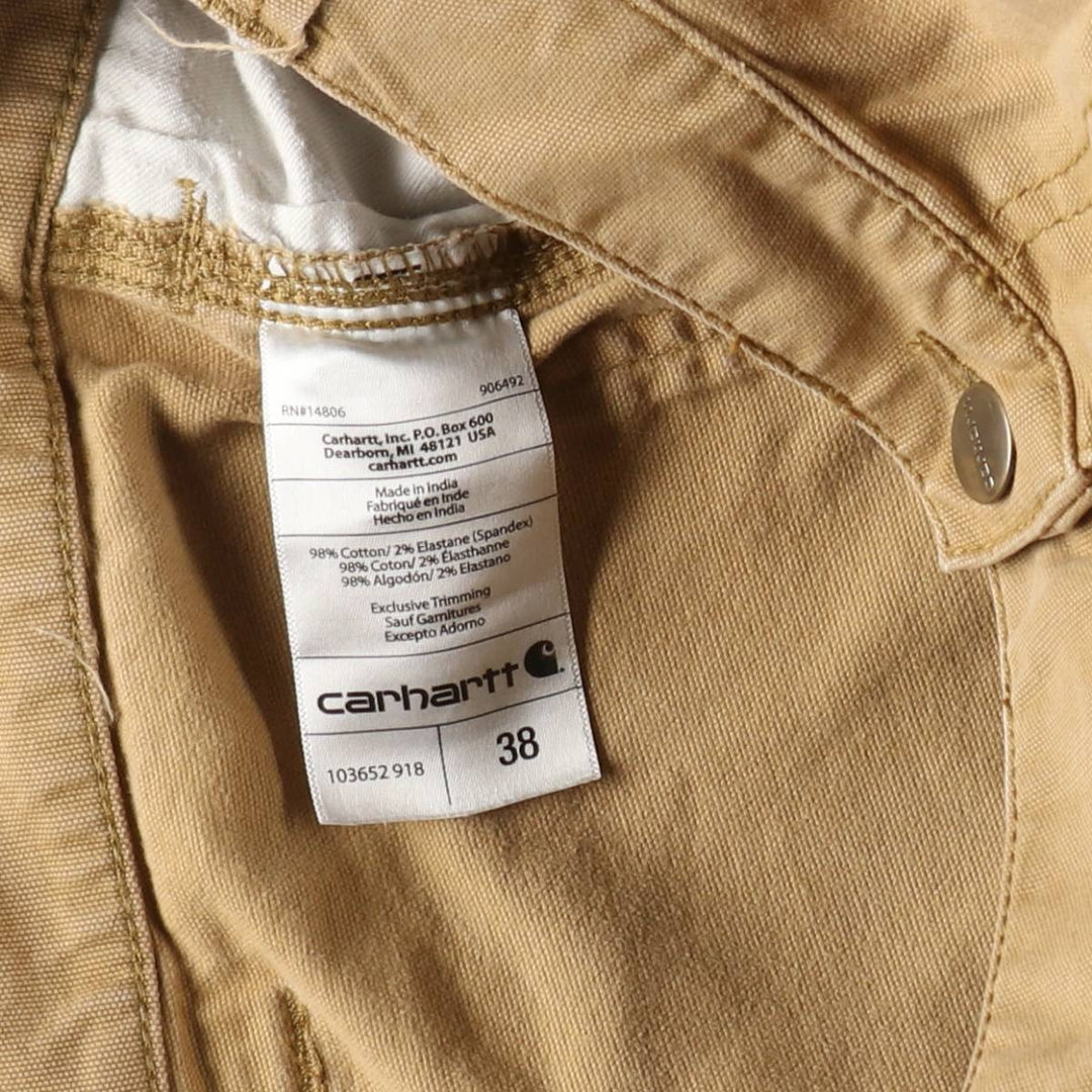 Carhartt Relaxed Fit Duck Canvas Painter Shorts (Men's W38 equivalent) cotton Beige type Vintage Second Hand