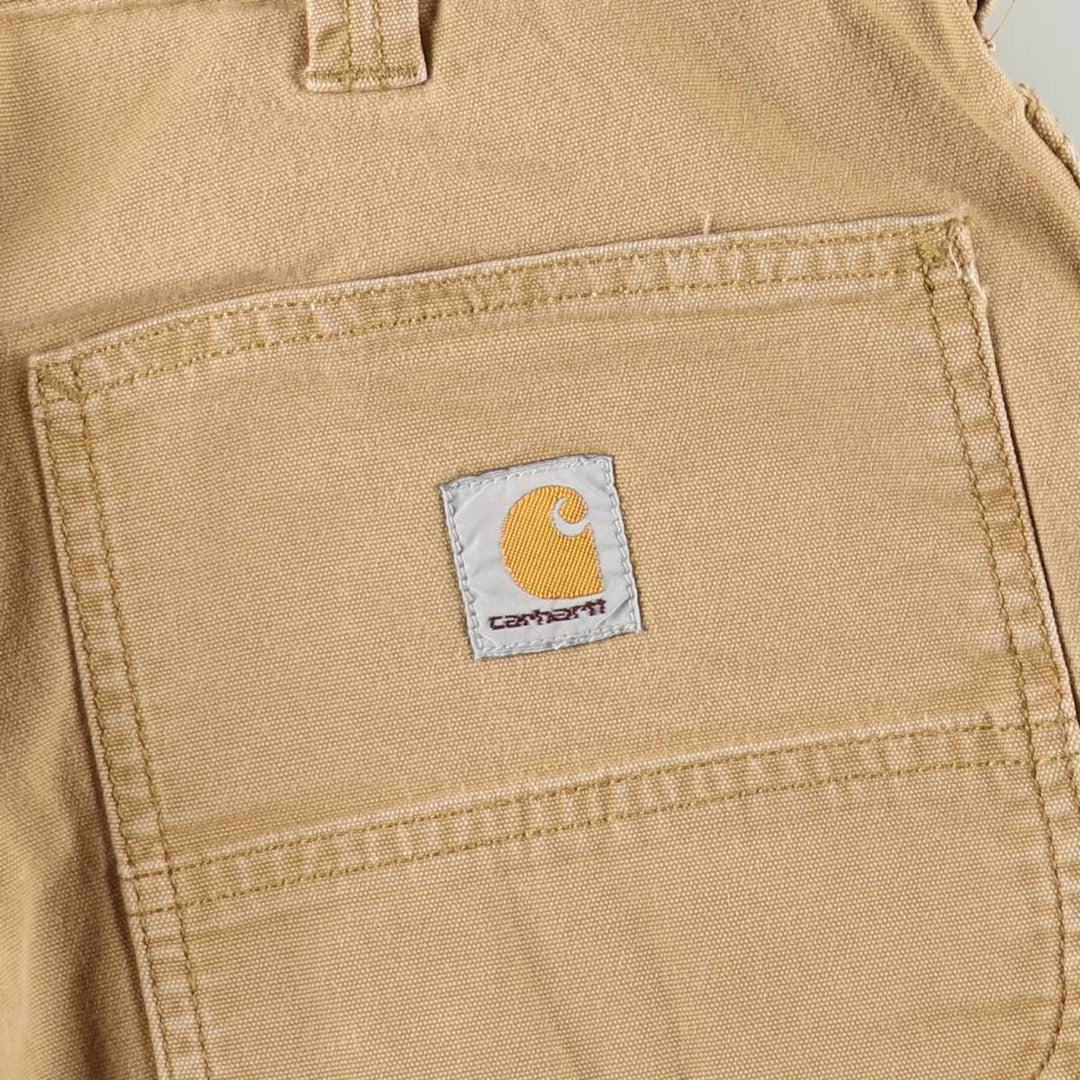 Carhartt Relaxed Fit Duck Canvas Painter Shorts (Men's W38 equivalent) cotton Beige type Vintage Second Hand