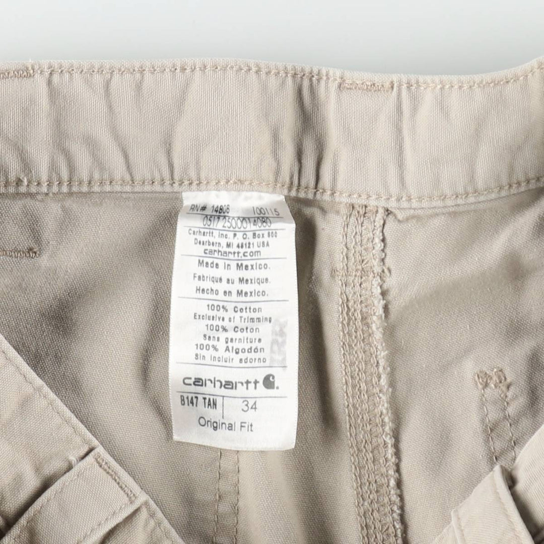 Carhartt Original Fit Duck Painter Shorts, Men's Size W33 cotton Beige type Vintage Second Hand