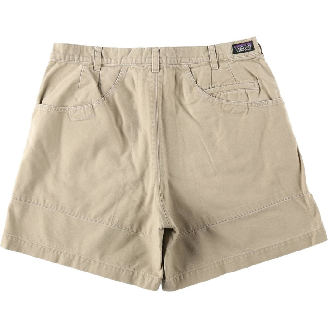 2000'S Patagonia Organic Cotton Stand-Up Shorts 57226S7 Duck Canvas Shorts Men's W36 (approx.) Organic cotton Beige type Vintage Second Hand