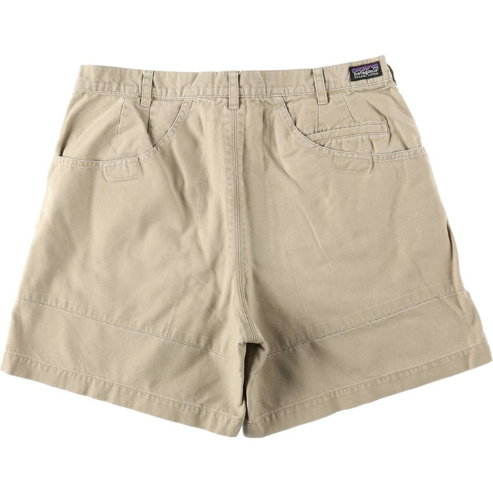 2000'S Patagonia Organic Cotton Stand-Up Shorts 57226S7 Duck Canvas Shorts Men's W36 (approx.) Organic cotton Beige type Vintage Second Hand