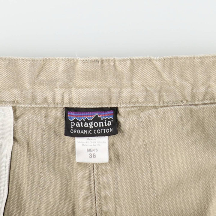 2000'S Patagonia Organic Cotton Stand-Up Shorts 57226S7 Duck Canvas Shorts Men's W36 (approx.) Organic cotton Beige type Vintage Second Hand