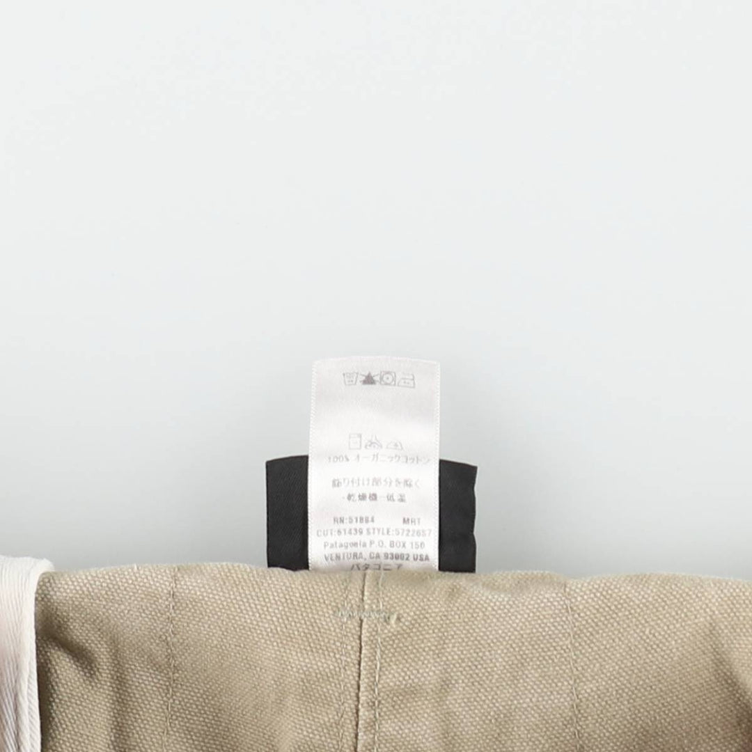 2000'S Patagonia Organic Cotton Stand-Up Shorts 57226S7 Duck Canvas Shorts Men's W36 (approx.) Organic cotton Beige type Vintage Second Hand