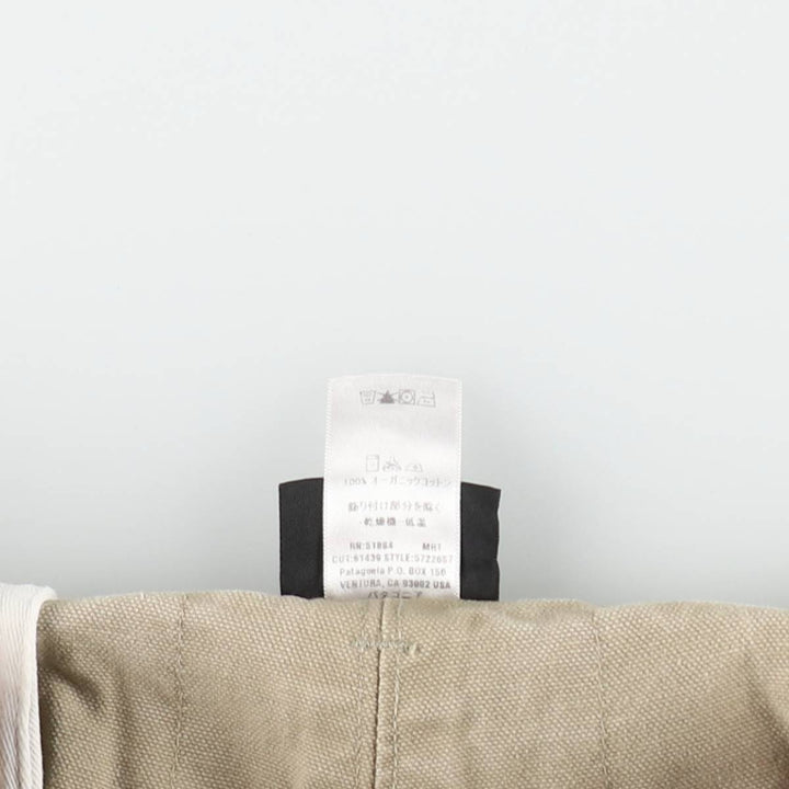 2000'S Patagonia Organic Cotton Stand-Up Shorts 57226S7 Duck Canvas Shorts Men's W36 (approx.) Organic cotton Beige type Vintage Second Hand