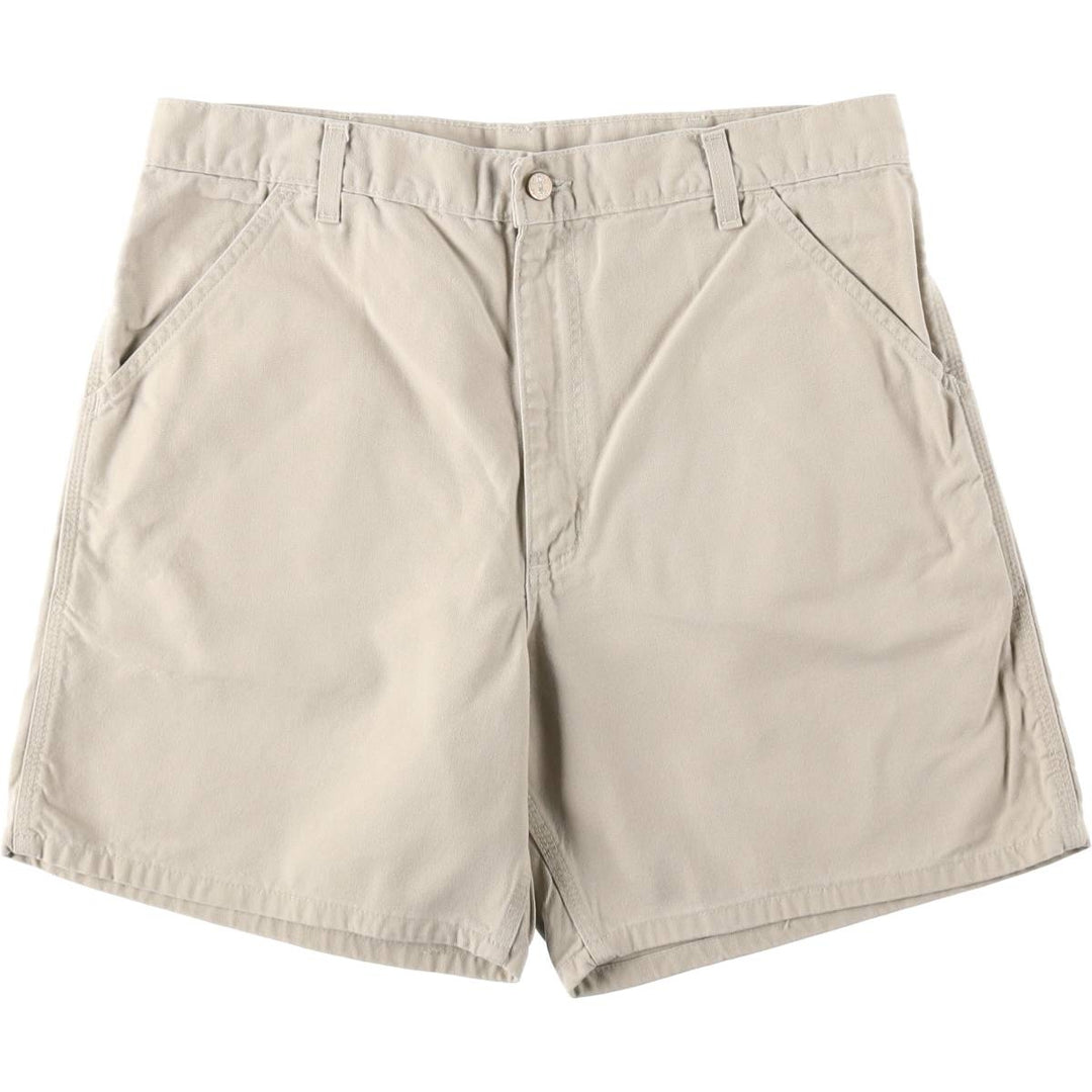 Carhartt duck canvas shorts, made in the USA, men's size W35 (approx.). cotton Beige type Vintage Second Hand