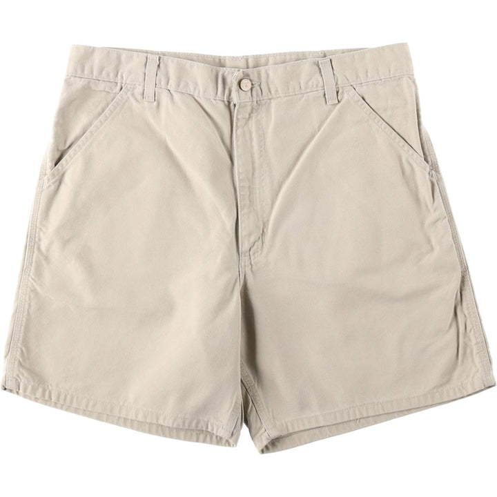 Carhartt duck canvas shorts, made in the USA, men's size W35 (approx.). cotton Beige type Vintage Second Hand