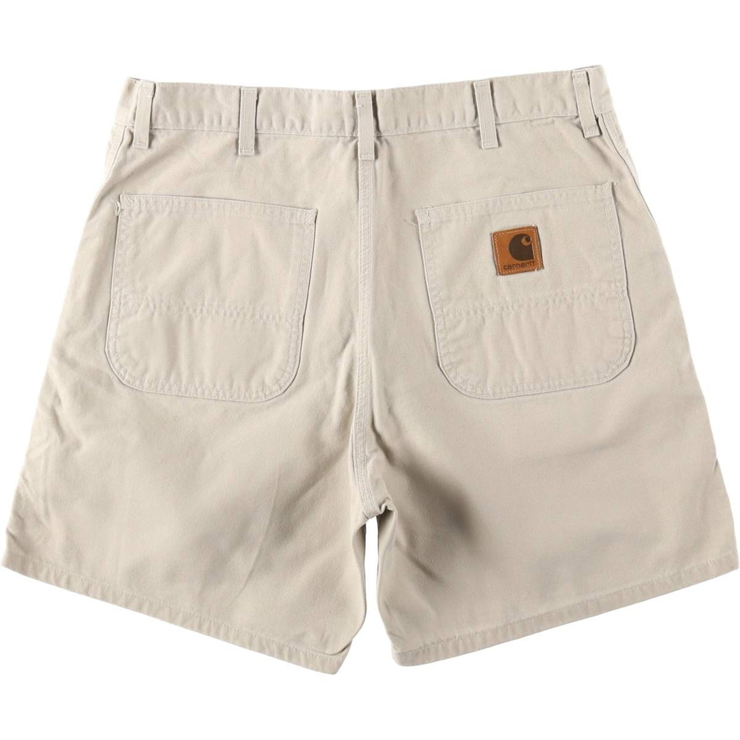 Carhartt duck canvas shorts, made in the USA, men's size W35 (approx.). cotton Beige type Vintage Second Hand
