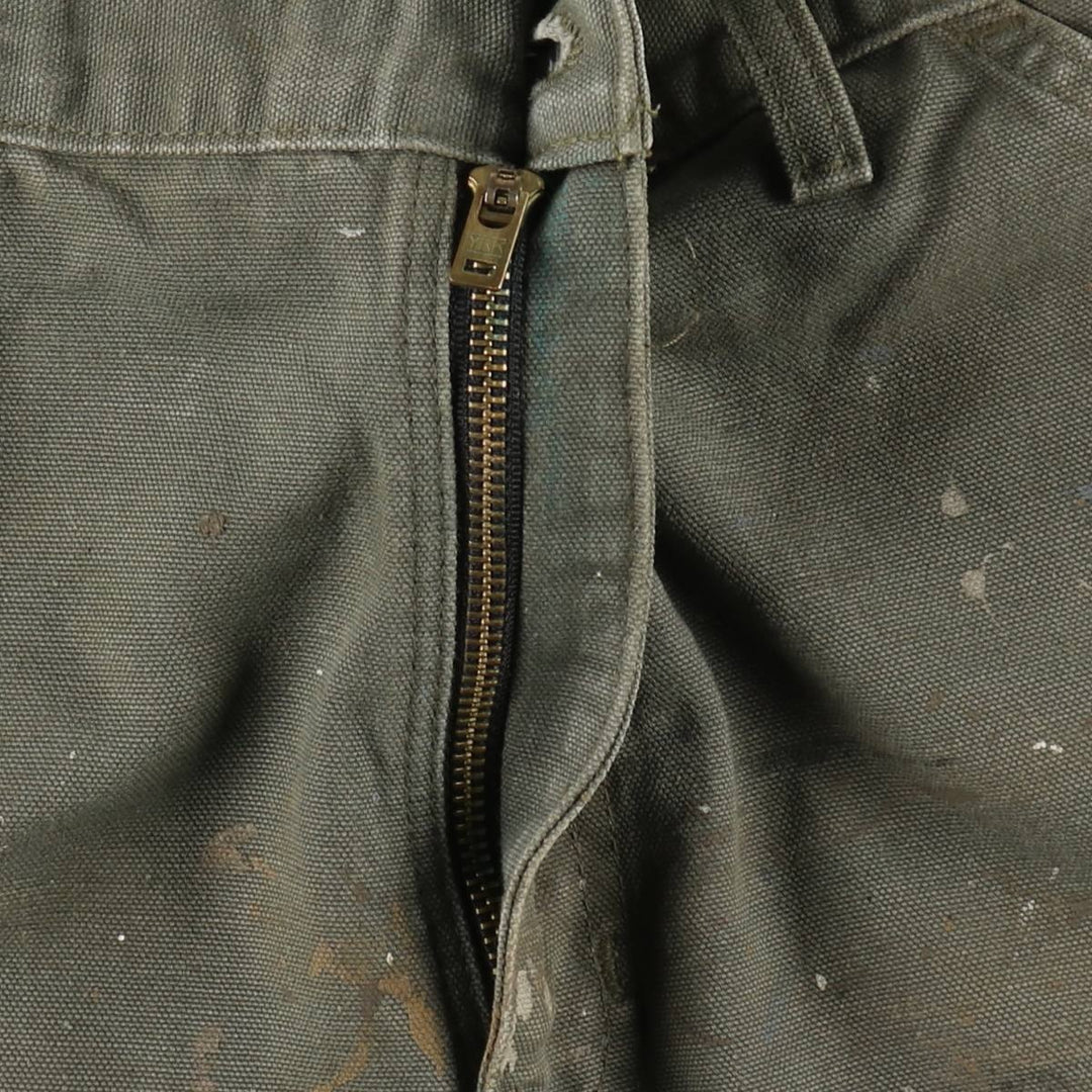 Carhartt ORIGINAL FIT Painted Duck Canvas Painter Shorts (Men's W34 equivalent) cotton Khaki type Vintage Second Hand