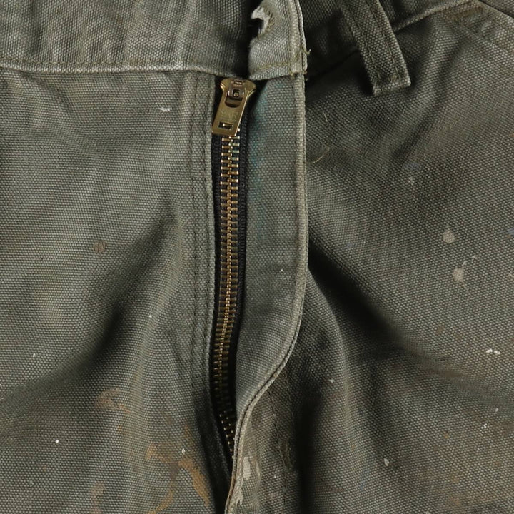 Carhartt ORIGINAL FIT Painted Duck Canvas Painter Shorts (Men's W34 equivalent) cotton Khaki type Vintage Second Hand