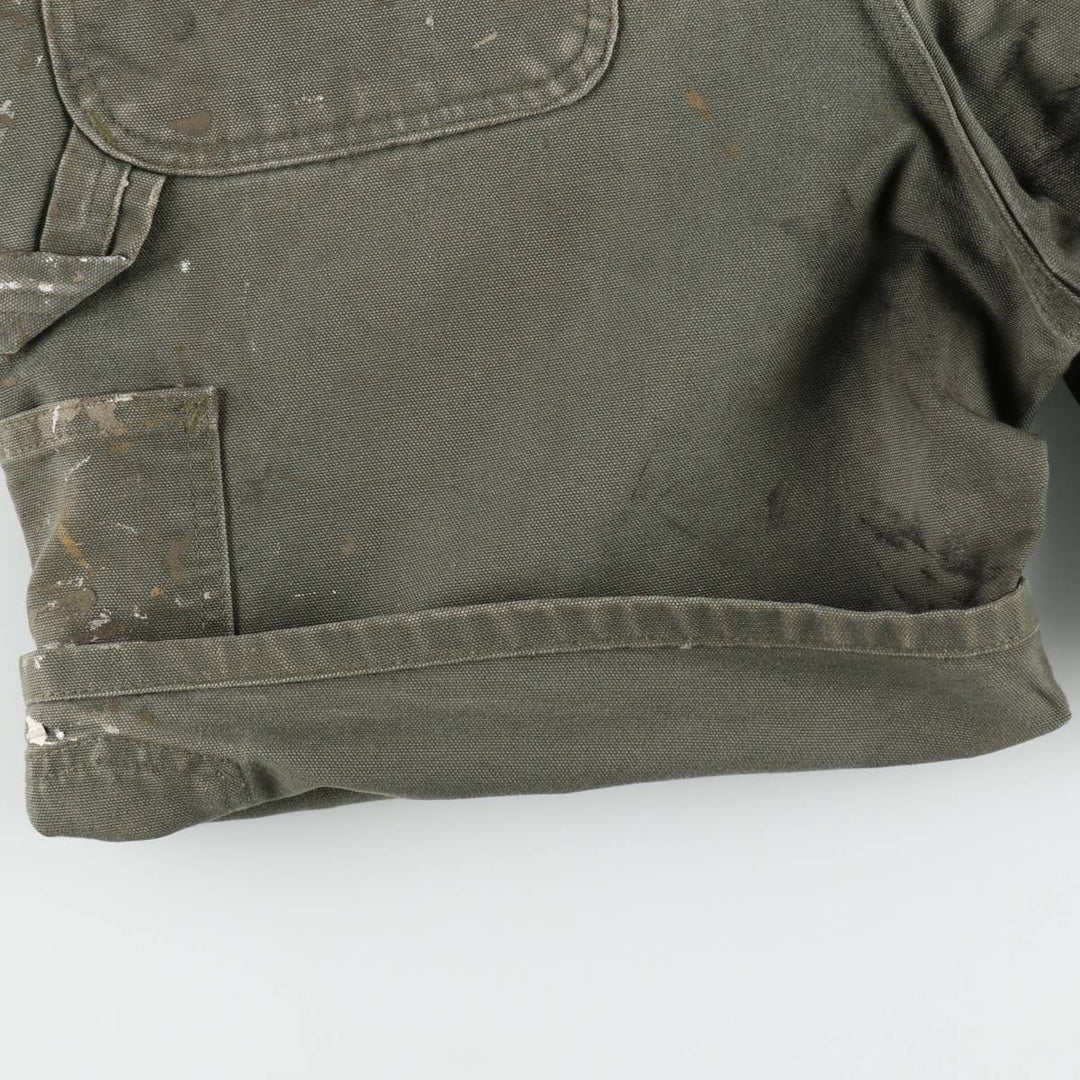 Carhartt ORIGINAL FIT Painted Duck Canvas Painter Shorts (Men's W34 equivalent) cotton Khaki type Vintage Second Hand