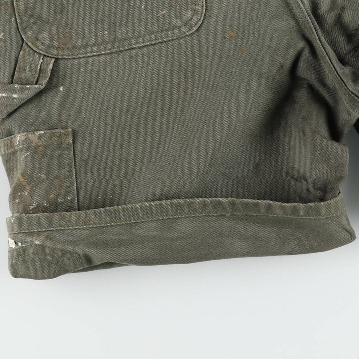 Carhartt ORIGINAL FIT Painted Duck Canvas Painter Shorts (Men's W34 equivalent) cotton Khaki type Vintage Second Hand