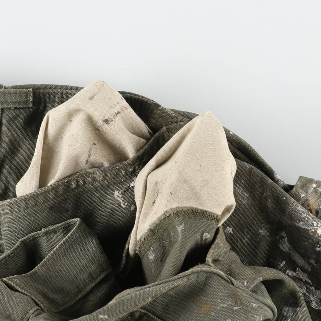 Carhartt ORIGINAL FIT Painted Duck Canvas Painter Shorts (Men's W34 equivalent) cotton Khaki type Vintage Second Hand