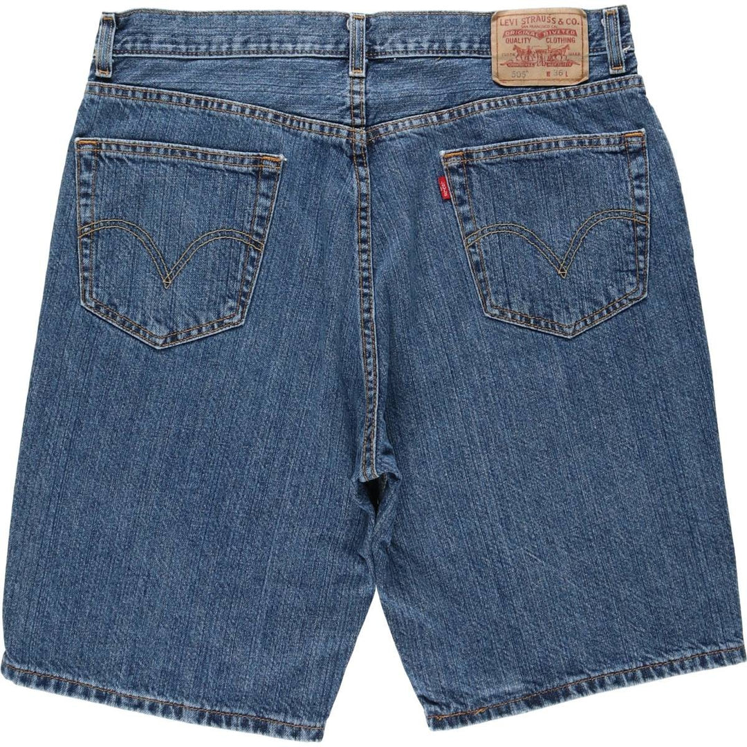 Levi's 505 Regular Fit Denim Shorts (Men's W36 equivalent) cotton blue type Vintage Second Hand