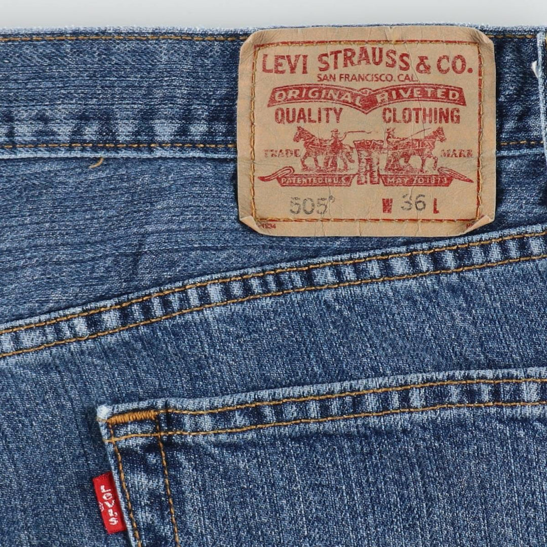 Levi's 505 Regular Fit Denim Shorts (Men's W36 equivalent) cotton blue type Vintage Second Hand