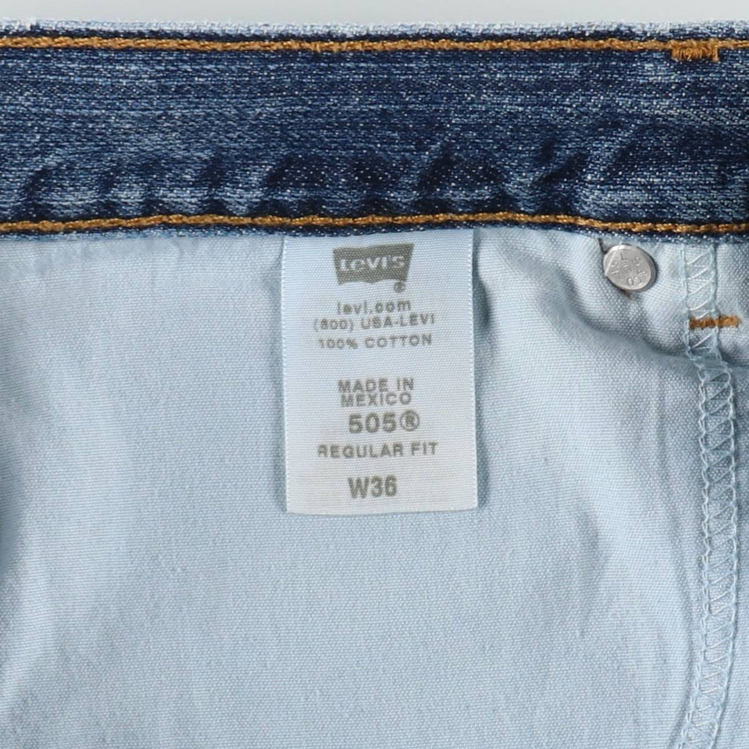 Levi's 505 Regular Fit Denim Shorts (Men's W36 equivalent) cotton blue type Vintage Second Hand
