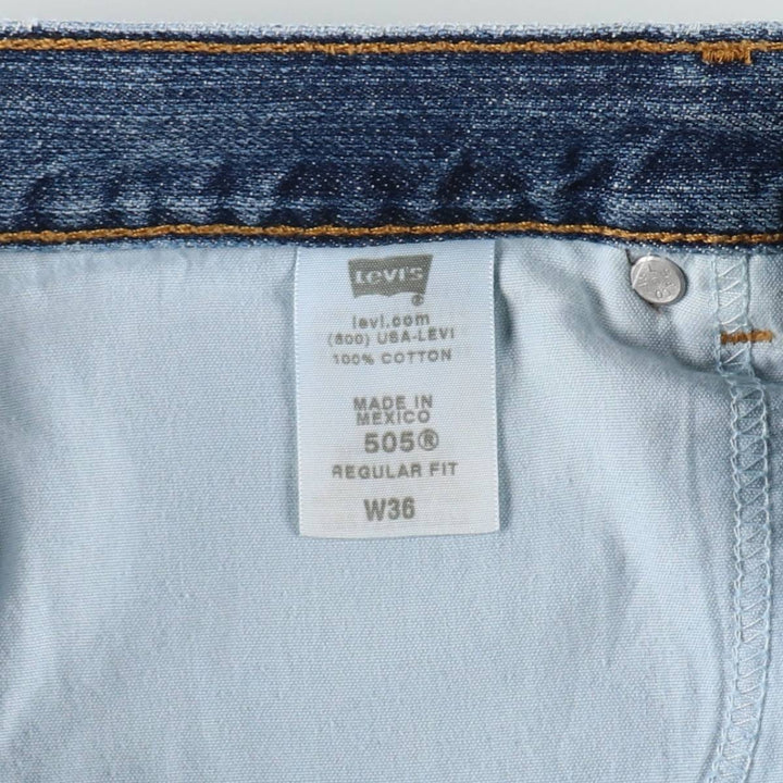 Levi's 505 Regular Fit Denim Shorts (Men's W36 equivalent) cotton blue type Vintage Second Hand
