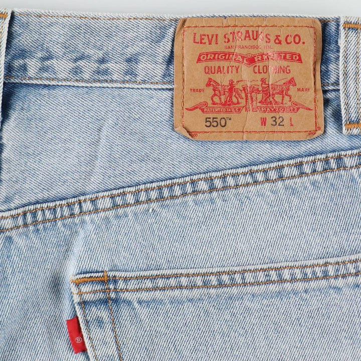 Levi's 550 Relaxed Fit Denim Shorts, Men's Size W32 cotton blue type Vintage Second Hand