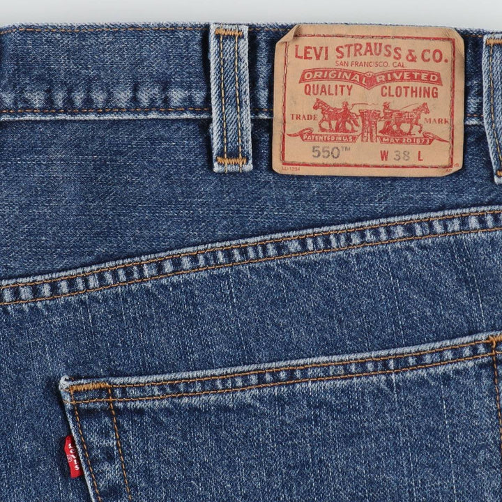Levi's 550 Relaxed Fit Denim Shorts (Men's W38 equivalent) cotton blue type Vintage Second Hand