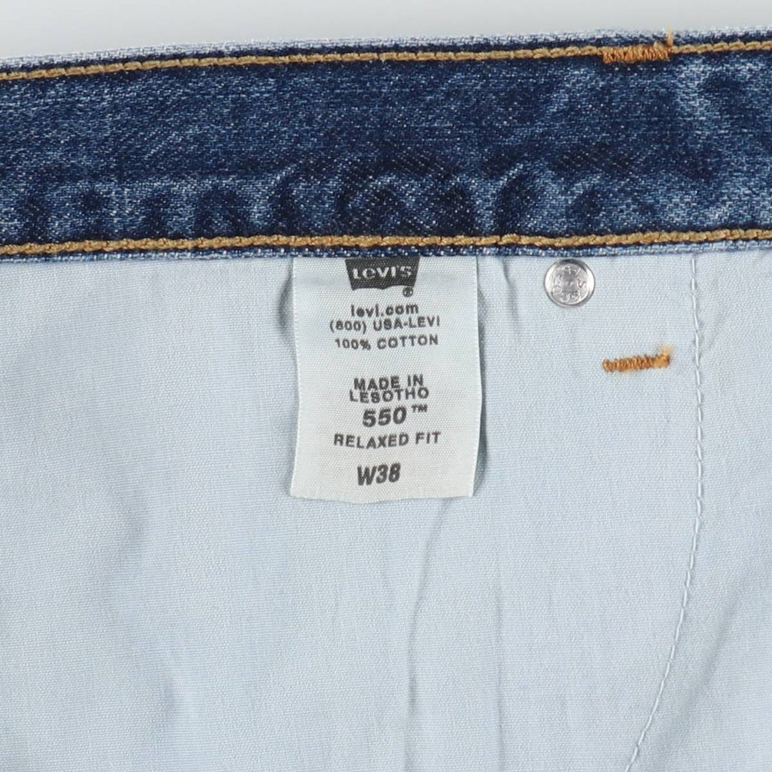 Levi's 550 Relaxed Fit Denim Shorts (Men's W38 equivalent) cotton blue type Vintage Second Hand