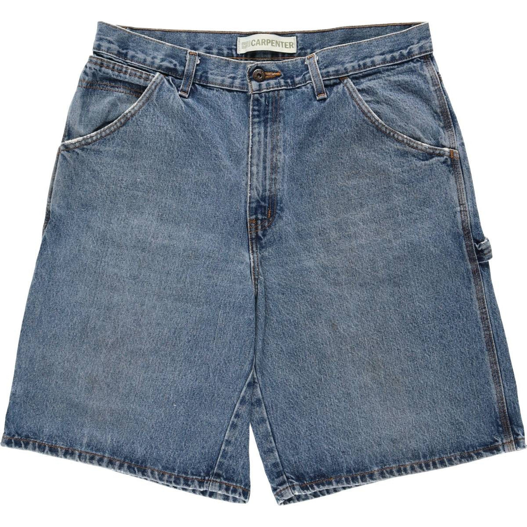 Faded Glory CARPENTER Denim Painter Shorts (Men's W36 equivalent) cotton blue type Vintage Second Hand