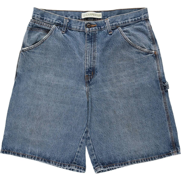 Faded Glory CARPENTER Denim Painter Shorts (Men's W36 equivalent) cotton blue type Vintage Second Hand
