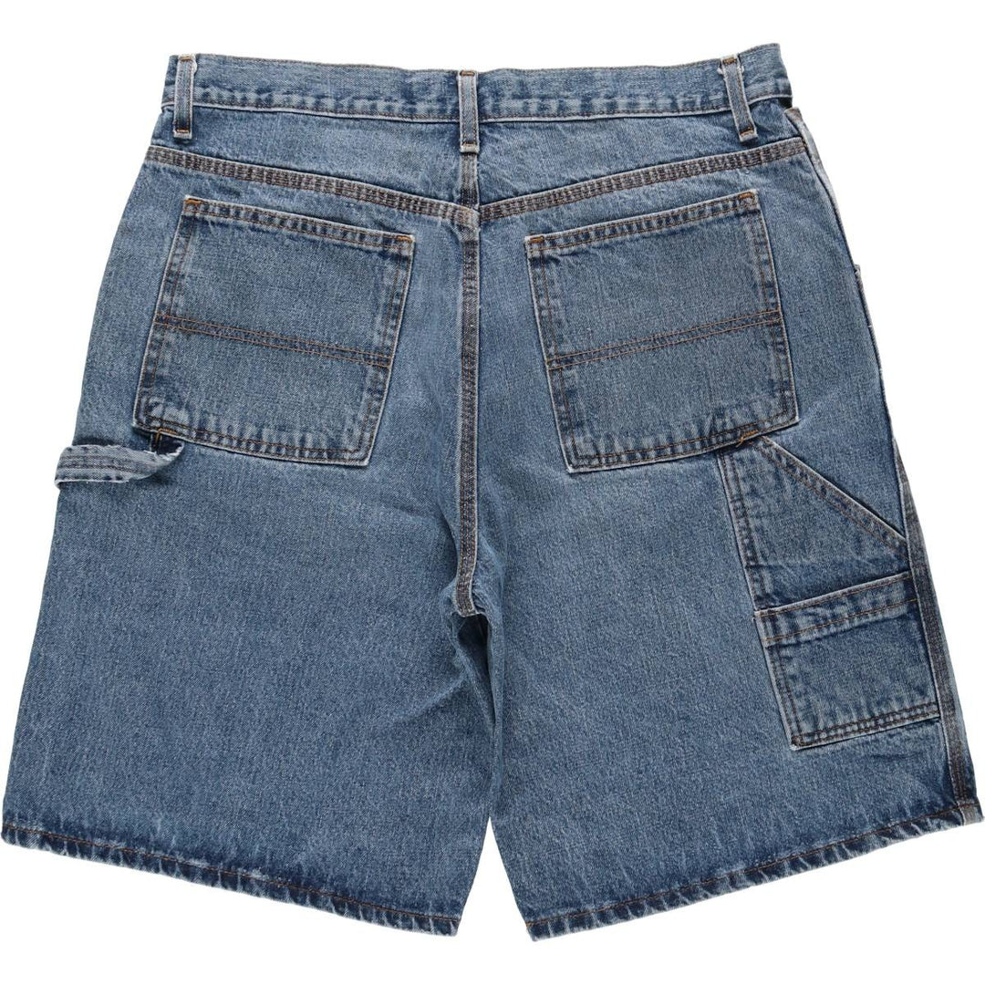 Faded Glory CARPENTER Denim Painter Shorts (Men's W36 equivalent) cotton blue type Vintage Second Hand