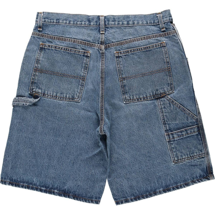 Faded Glory CARPENTER Denim Painter Shorts (Men's W36 equivalent) cotton blue type Vintage Second Hand
