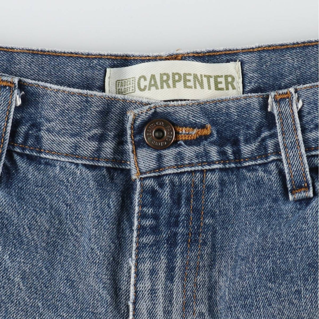 Faded Glory CARPENTER Denim Painter Shorts (Men's W36 equivalent) cotton blue type Vintage Second Hand
