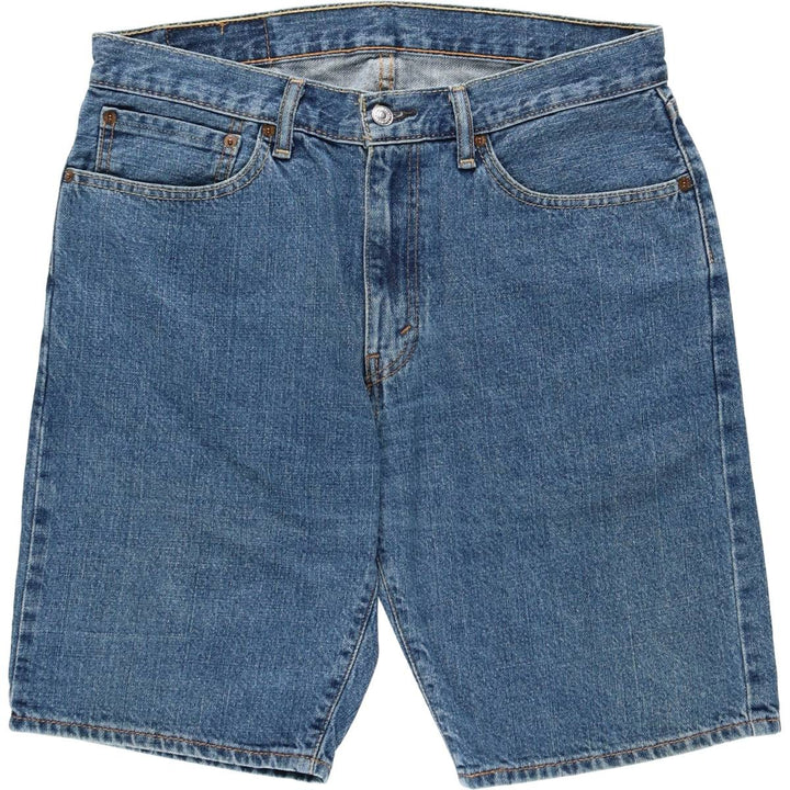 Levi's 505 denim shorts, men's size W34 (approx.) cotton blue type Vintage Second Hand