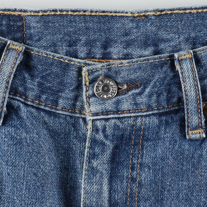 Levi's 505 denim shorts, men's size W34 (approx.) cotton blue type Vintage Second Hand