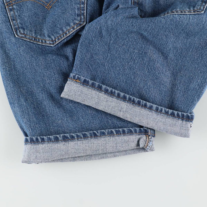 Levi's 505 denim shorts, men's size W34 (approx.) cotton blue type Vintage Second Hand