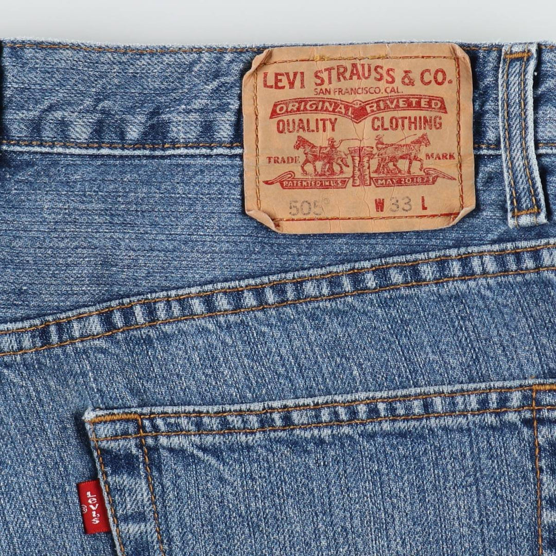 Levi's 505 Regular Fit Denim Shorts (Men's, equivalent to size W32) cotton blue type Vintage Second Hand