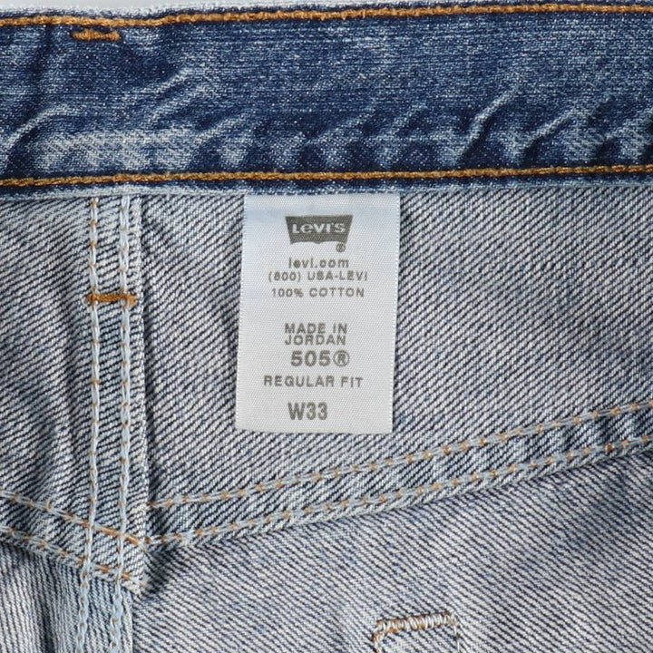 Levi's 505 Regular Fit Denim Shorts (Men's, equivalent to size W32) cotton blue type Vintage Second Hand