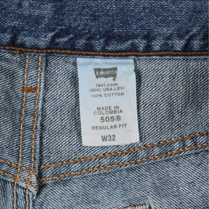 Levi's 505 Regular Fit Denim Shorts (Men's W32 equivalent) cotton blue type Vintage Second Hand