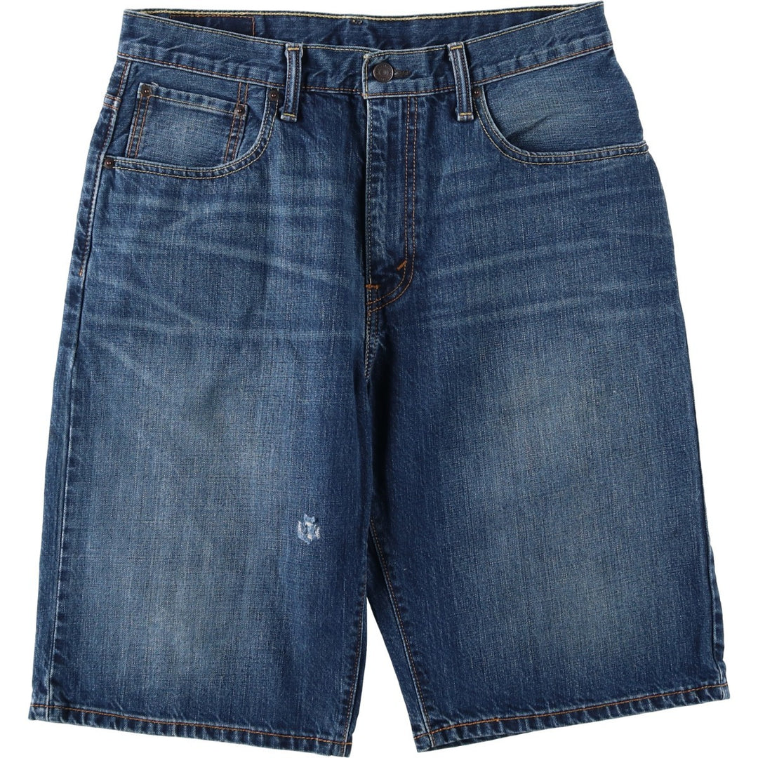 Levi's 569 denim shorts, half pants, jorts, men's size W34 cotton blue type Vintage Second Hand