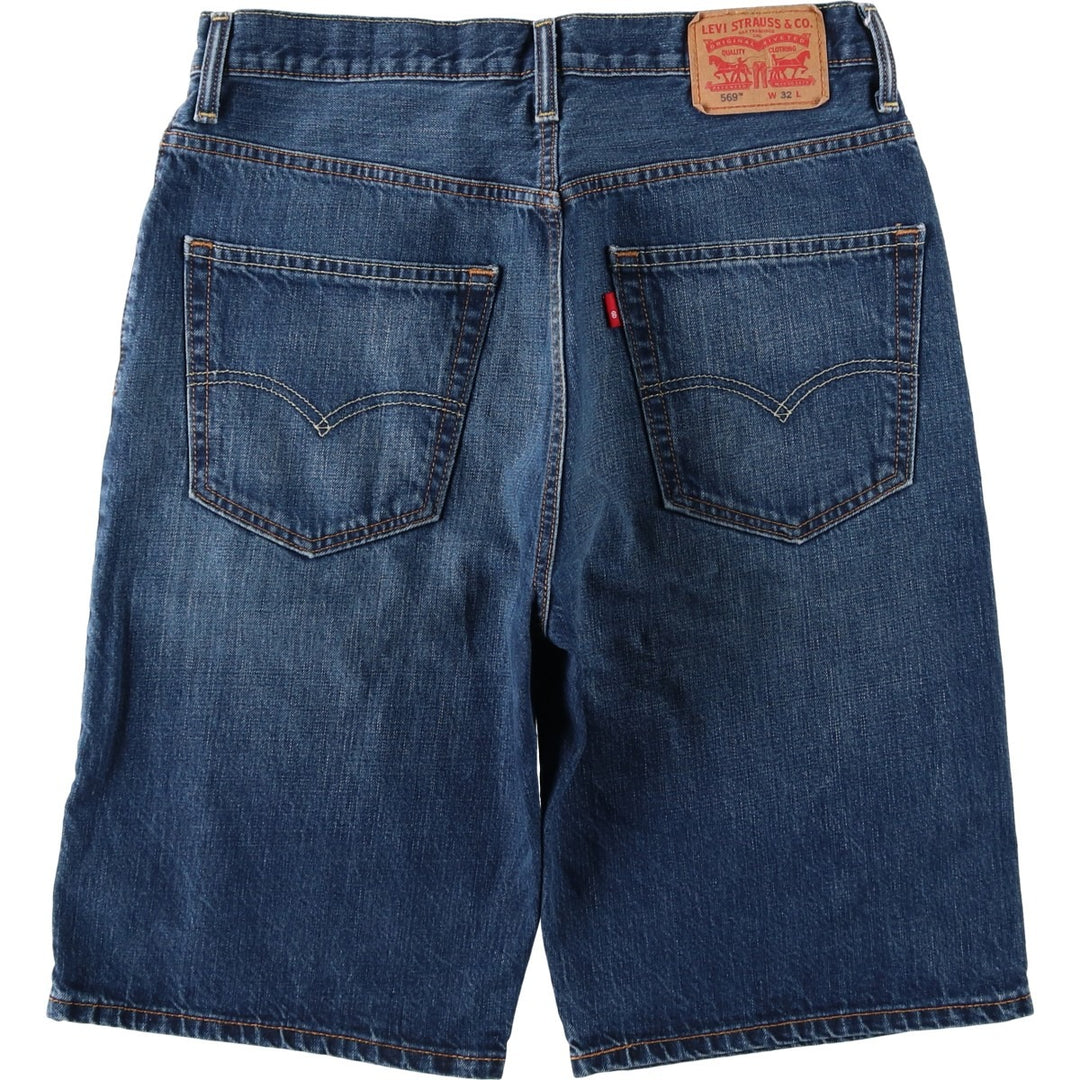 Levi's 569 denim shorts, half pants, jorts, men's size W34 cotton blue type Vintage Second Hand