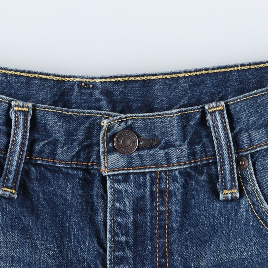 Levi's 569 denim shorts, half pants, jorts, men's size W34 cotton blue type Vintage Second Hand