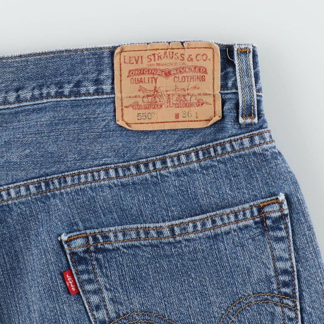 Levi's 550 Relaxed Fit Denim Shorts, Men's Size W37 cotton blue type Vintage Second Hand