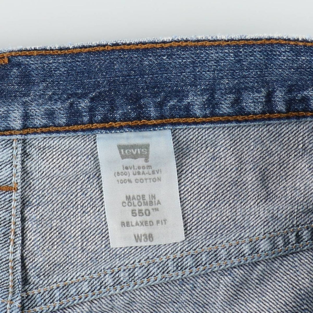 Levi's 550 Relaxed Fit Denim Shorts, Men's Size W37 cotton blue type Vintage Second Hand