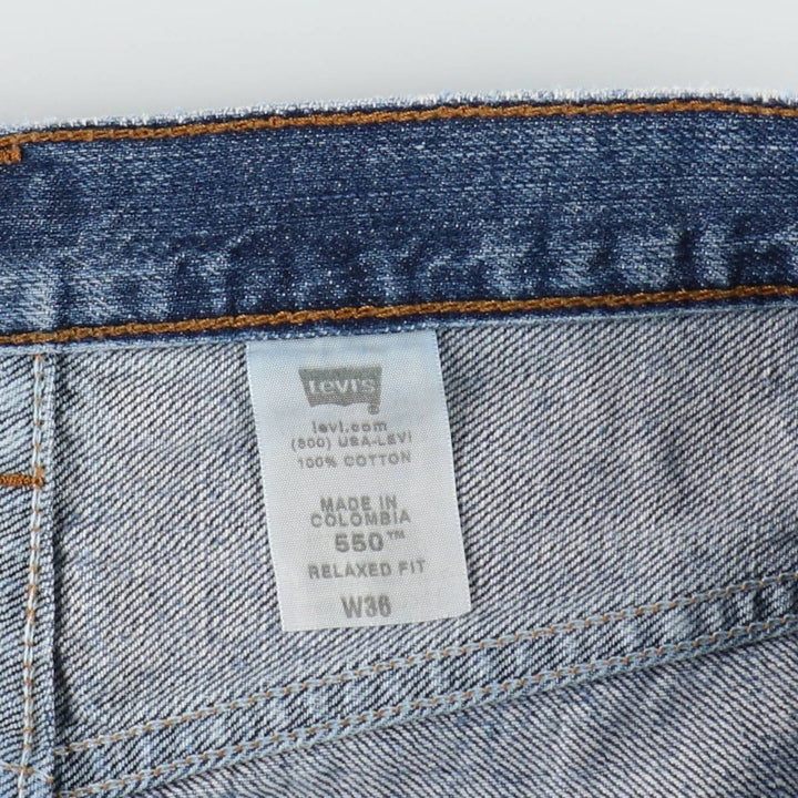 Levi's 550 Relaxed Fit Denim Shorts, Men's Size W37 cotton blue type Vintage Second Hand