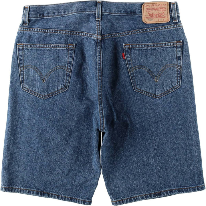 Levi's 505 REGULAR FIT denim shorts, short pants for men, size w36 cotton blue type Vintage Second Hand