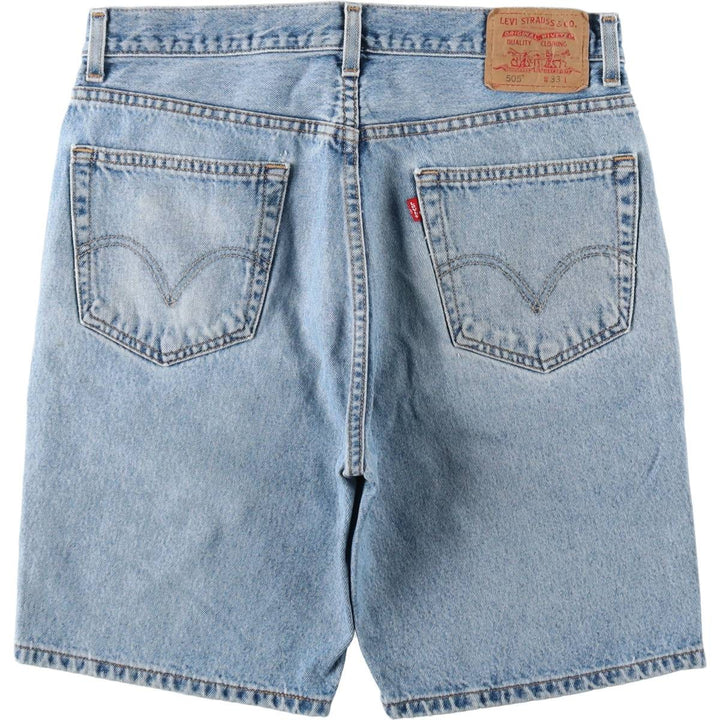 Levi's 505 REGULAR FIT denim shorts, short pants, men's size w33 cotton blue type Vintage Second Hand