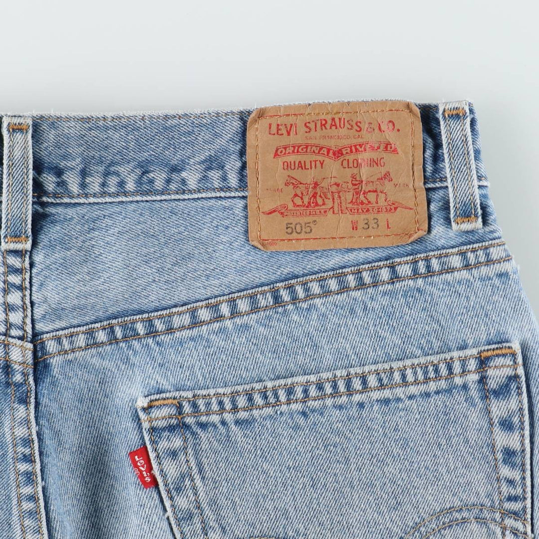 Levi's 505 REGULAR FIT denim shorts, short pants, men's size w33 cotton blue type Vintage Second Hand